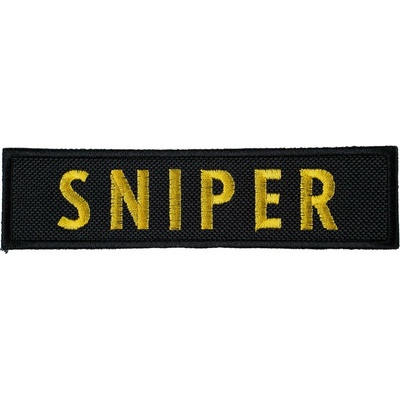 NAVYS Nášivka SNIPER - ČIERNA so žltou nitou