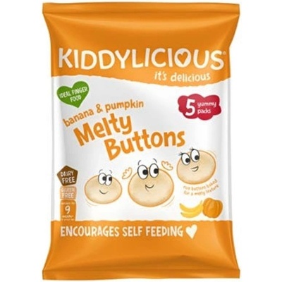 Kiddylicious Ovocno zeleninové knoflíčky Banán s dýní 30 g