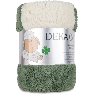 Tegatex Deka mikroflanel Sleep Well ovečka lesní zelená 150x200
