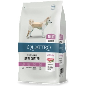 Quattro extra lamb - суха храна за израснали кучета от всички породи с агнешно-12кг
