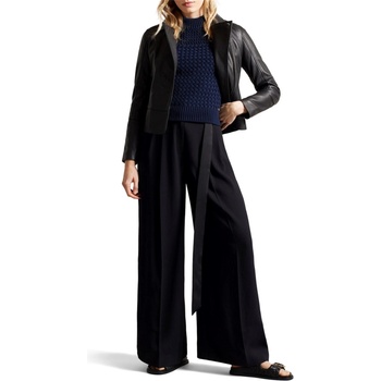 Ted Baker Яке Ted Baker Women's Lizia Leather Structured Fit Biker Jacket - Black