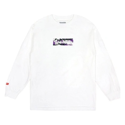Speedqb Camo box logo ls tričko černá speedqb fialová