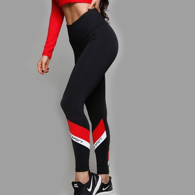 GIULIA NDN NDN dámské fitness legíny X007 čierno-červená