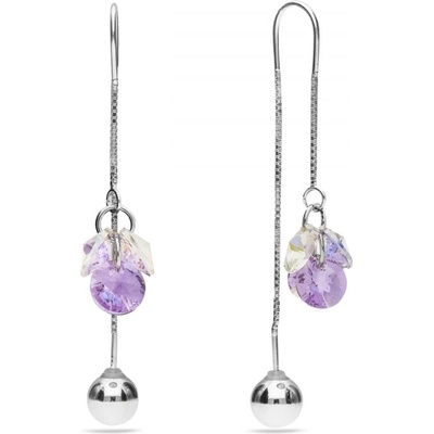 Spark fialové se Swarovski Elements Vinber KWKL6428ABV AB+Violet