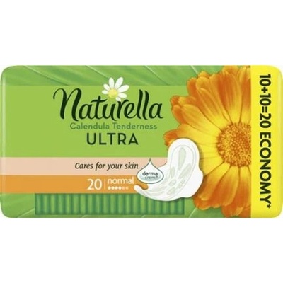 Naturella Дамски превръзки с крилца Naturella Ultra - Normal, с невен, 20 броя