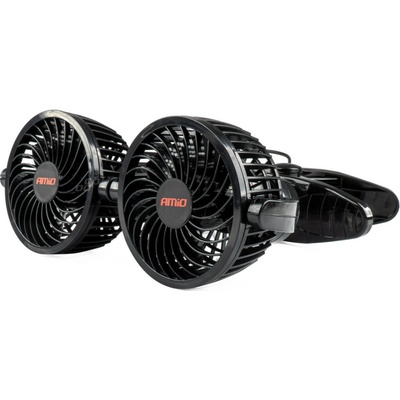 Amio Ventilátor do auta s klipom 2x4" 12V