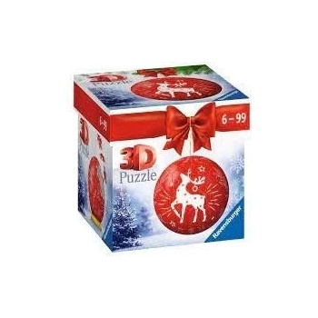 RAVENSBURGER 3D Puzzleball Vánoční ozdoba červená 54 ks