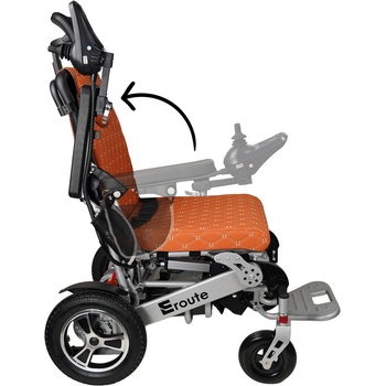 Eroute 8000F Elektrický invalidný vozík s automatickým samoskladaním Oranžová