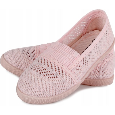 Tenisky vzdušné čipkované zasúvacie ružové