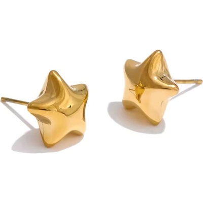 Victoria Filippi Stainless Steel Náušnice ve tvaru hvězdy Anita Gold - chirurgická ocel E-1533-YH1134A/31 Zlatá