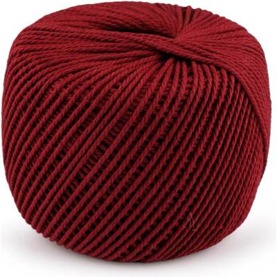 Bavlněná příze macrame Ø2 mm rozčesávací Varianta: 7 červená tmavá, Balení: 1 ks 59025/151191/272315