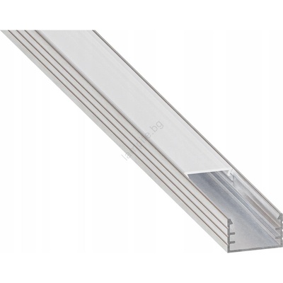 SmartLED Вграден профил за led ленти, 1 м, сребрист/бял (sd0097)