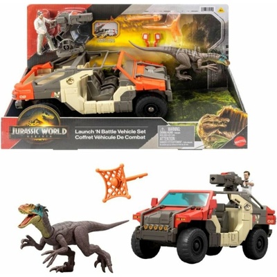 Mattel Jurassic World Super s řidičem a dinosaurem JGB59