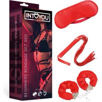 Intoyou Бондидж комплект от 3 части Intoyou Beginners Bondage Set червен