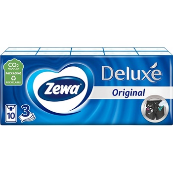 Zewa Deluxe Standard papírové kapesníčky 3-vrstvé 10 ks