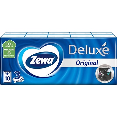 Zewa Deluxe Standard papírové kapesníčky 3-vrstvé 10 ks – Zboží Dáma