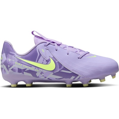 Nike Юношески футболни бутонки Nike Phantom GX II Academy Junior Firm Ground Football Boots - Purple/Volt