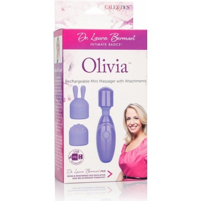 Dr. Laura Berman® Olivia™ Rechargeable Mini Massager with Attachments