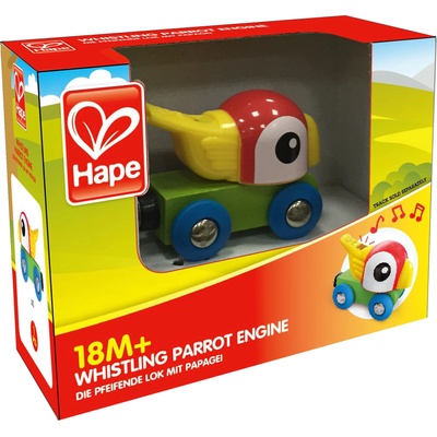 Hape Дървено влакче hape Локомотив свирукащ папагал (h3808)