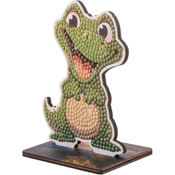 Craft Buddy Комплект за диамантена бродерия, Craft Buddy, Crystal Art Buddies, Алигатор, 7 части