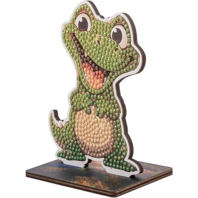 Craft Buddy Комплект за диамантена бродерия, Craft Buddy, Crystal Art Buddies, Алигатор, 7 части