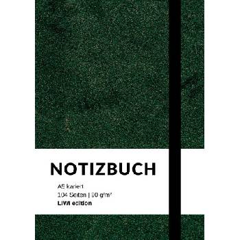 Notizbuch A5 kariert - 100 Seiten 90g/m2 - Soft Cover grün - FSC Papier | Notebook A5