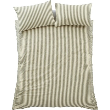 Pineapple Elephant Зелено единично спално бельо 135x200 cm Cotton Rich Woven Stripe - Pineapple Elephant (BD/61304/R/SQS/GR)