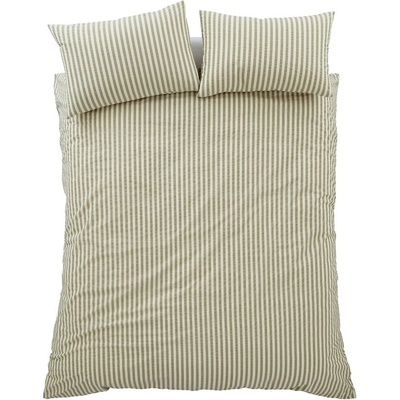 Pineapple Elephant Зелено единично спално бельо 135x200 cm Cotton Rich Woven Stripe - Pineapple Elephant (BD/61304/R/SQS/GR)