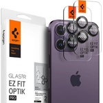 Spigen Протектор за камера за iPhone 14 Pro / iPhone 14 Pro Max (комплект 2) - Spigen Glas. tR Optik EZ Fit Pro - Черен