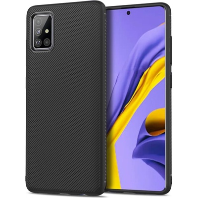 GKK Силиконов Калъф за Samsung A51, Twill Case, Черен (5901012233363)