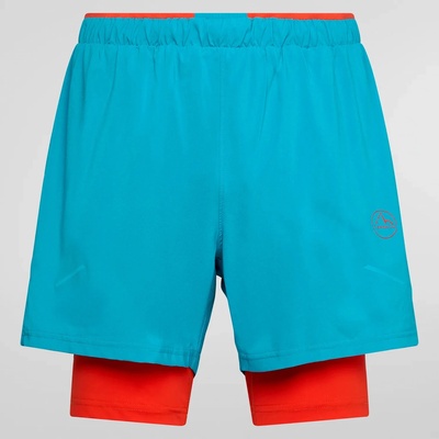 La Sportiva Trail Bite short kraťasy tropic blue/cherry tomato