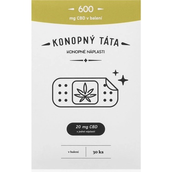 Konopný Táta Patches 600 mg CBD загряваща лепенка с конопено масло 30 бр