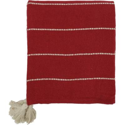 Chic Antique Bavlněný přehoz Cherry 130 × 150 cm, červená barva, textil