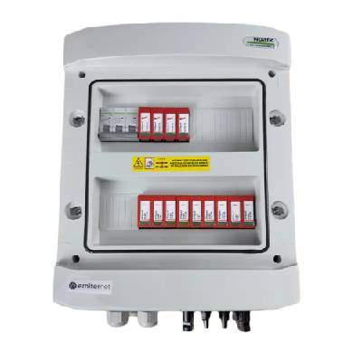 EM-1291_DCAC Разпределителна кутия DCAC, IP65, SPD DC Dehn 1000V тип 1+2, 3 x PV вериги, 3 x MPPT, SPD AC Dehn тип 1+2, 63A 3-F, RCD тип A 63A/300mA (EM-1291_DCAC)
