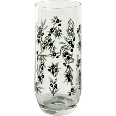Clayre & Eef Nápojový pohár s olivami Ø 6*14 cm 280 ml