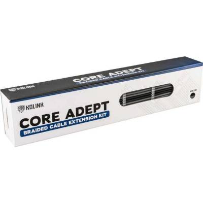 Kolink Комплект оплетени кабели Kolink Core, Black/Grey (ZUAD-1284)