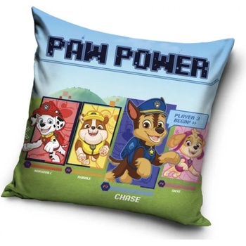 Carbotex Vankúš Tlapková patrola Paw Patrol motív Paw Power game 40x40