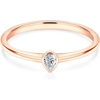 Image 1 of SAVICKI Годежен пръстен Pure: розово злато, диамант с шлифовка