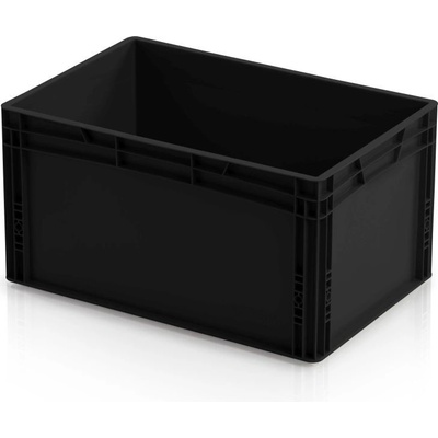TBA Plastová ESD Euro přepravka 600 x 400 x 320 cmmm plný úchyt