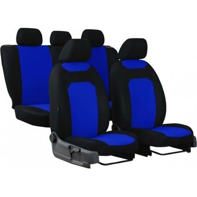 Autopoťah Pok-ter CARO pre väčšie sedadlá modro-čierne frote-textil