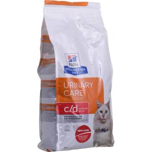 Hill's HILL'S PRESCRIPTION DIET Feline c/d Urinary Care Multicare Stress Храна за котки, суха, с пилешко, за уринарна грижа, 3 kg