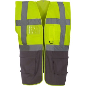 Yoko HI-VIS HVW801 / Многофункционална жилетка - HV жълто/сива L (79W801zw603)