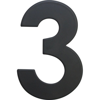 RN.75L číslo "3" 75 mm čierné matné Čierna