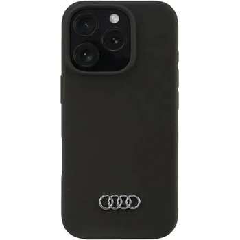 Audi Silicone Case iPhone 16 Pro 6.3" черен/черен твърд калъф AU-LSRIP16P-Q3/D1-BK (6955250227971)