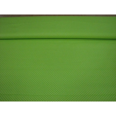Bodka biela na zelenom podklade š.140cm