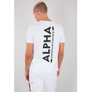 Alpha Industries Backprint T white tričko pánske biele