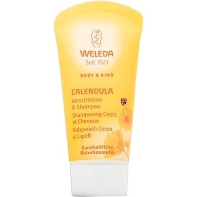 Weleda Baby and Child šampón a sprchový gél nechtík Baby Shampoo and Washlotion 20 ml