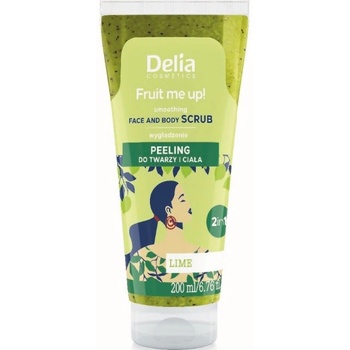 Delia Cosmetics Fruit Me Up! Скраб за лице и тяло, лайм, 200 ml