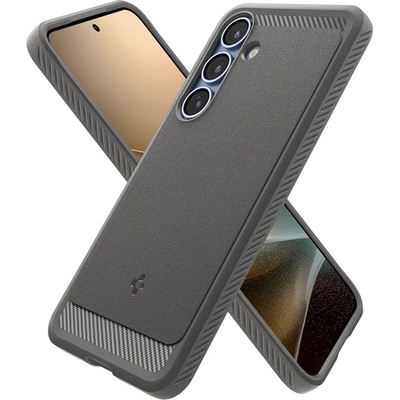 Spigen Калъф Spigen - Rugged Armor, Galaxy S25, MagSafe, сив (8809971238304)