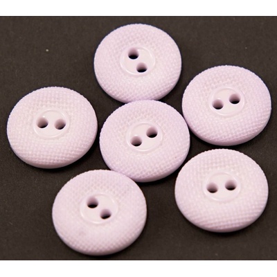 Dierkovaný gombík - svetlo fialová - priemer 1,8 cm